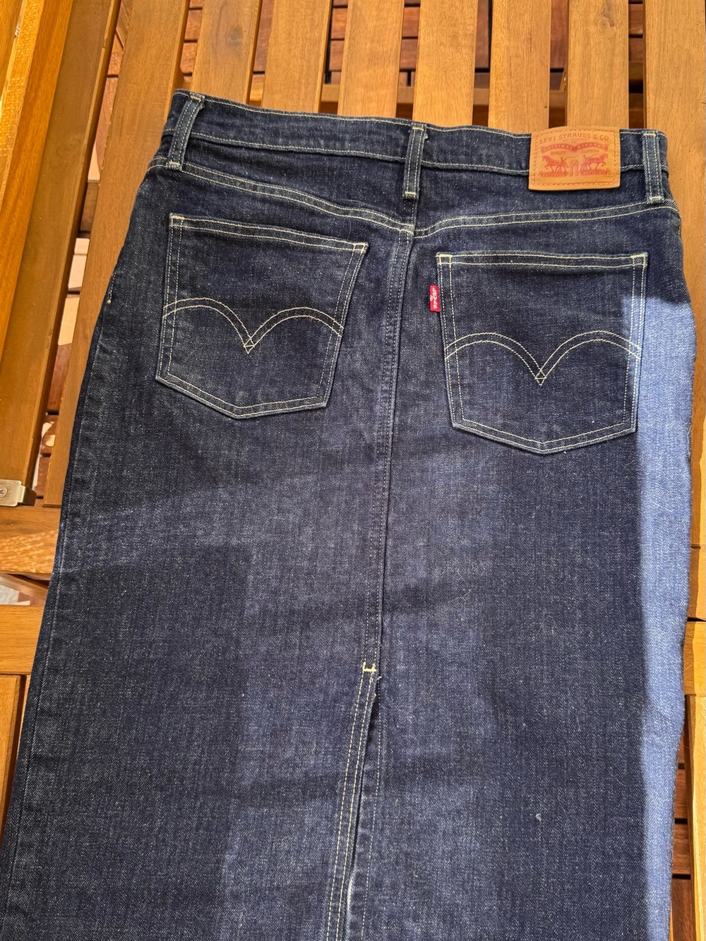 Levi's Dark Indigo Denim Pencil Skirt - Picture 7 of 12